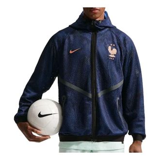 Nike FFF Dri-Fit Football Anthem Jacket Blackend Blue Metallic Copper IH1763-498