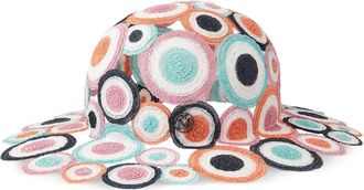 Maison Michel Cappello Pat con dettaglio cut-out - Blu