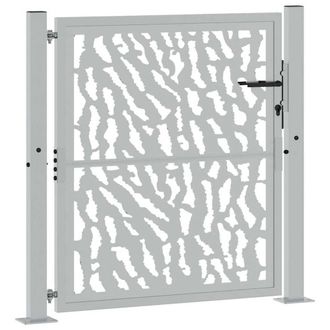 Berkfield Home Beautiful Garden Gate 105x105 cm Weathering Steel Trace Design in Brown