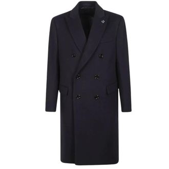 Lardini Cappotto Doppio Petto - - Coats - Uomo - Blu - 2XL