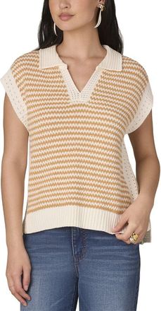 Wit & Wisdom Wit & Wisdom Extended Shoulder V Neck Collar Sweater Vest