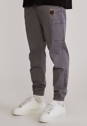 Siksilk para Hombres Gris Ajuste Slim Cargos XXL