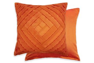 TJ Hughes Serenity - Pleated Cushion Cover in Burnt Orange - TJ Hughes
