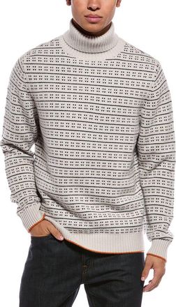 N.Peal N.Peal Pattern Stitch 100% Cashmere Roll Neck Sweater