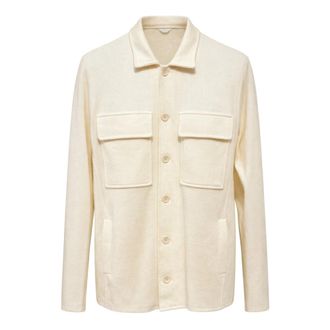 Lardini Light Jackets, male, White, Size: XL Classic Wool Jacket