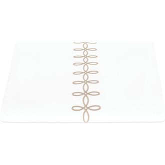 Matouk Gordian Knot Egyptian Cotton Percale Duvet Cover in Truffle at Nordstrom, Size King