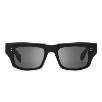 Dita Eyewear Cosmohacker Rectangular Black Sunglasses with Glossy Finish