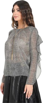 Elisabetta Franchi Mujer, Blusas y Camisas, Gris, Talla: XL