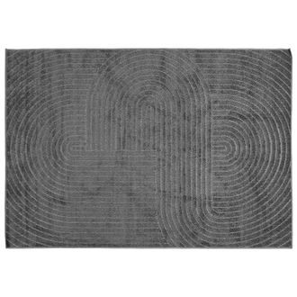 vidaXL Alfombras De &Aacute;rea Palmeras Antracita 170 X 120 Cm Poli&eacute;ster Vidaxl