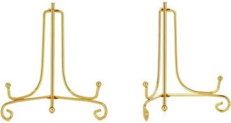 OEM Paquete De 2 Soportes De Exhibici&oacute;n De Hierro Forjado, Soporte Triangular De Hierro Forjado 25 Cm, Marco Exhibici&oacute;n Tipo Caballete Hierro Forjado