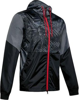 Under Armour Project Rock Legacy Windbreaker Jacket Grey Black Red 1351527-001