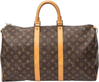 Louis Vuitton Brown Monogram Canvas Keepall 45 (Authentic Pre-Loved)