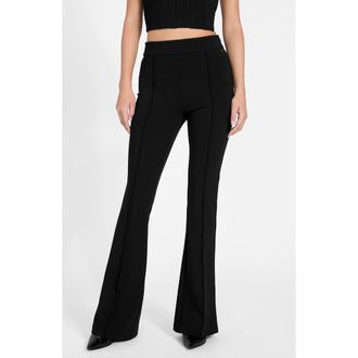 Guess Evelina Flare Leg Stretch Pants in Black at Nordstrom, Size Large