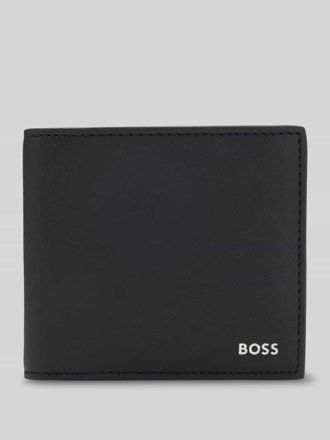 HUGO BOSS Portemonnaie aus echtem Leder Modell ZAIR_4CC_COIN N. in Black, Gr&ouml;&szlig;e 1