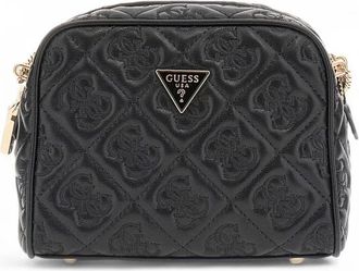 Guess Adelasia 4G Logo Mini Crossbody - Dames - Schoudertassen - Zwart - ONE Size - Leer - Tassen