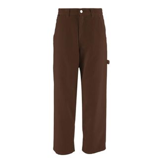 Haikure Ribbed Cotton Velvet Trousers - female - Haikure - Straight Trousers - Brown - W24 - Trousers
