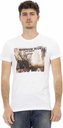 Trussardi Casual T-shirt met ronde hals - Heren - T-shirts - Wit - L - Tops