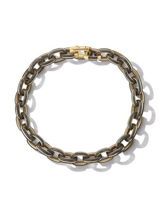 David Yurman Bracciale Forged Carbon in oro giallo 18kt (9mm)