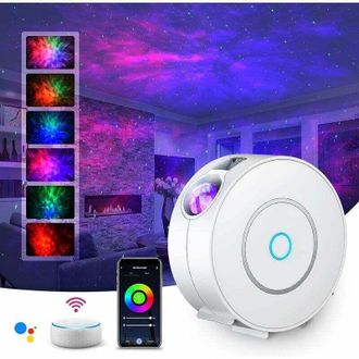 OEM Proyector Led De Cielo Estrellado Con Wifi, Luz Nocturna Inteligente Con Control De Voz, Atenuaci&oacute;n, Wifi, Temporizador Y Asistente De Google (blanco)