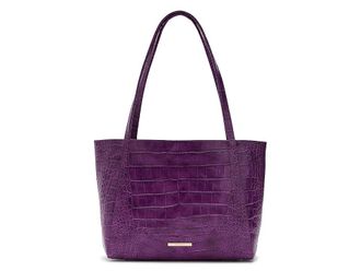 Brahmin Mona Cross Body Handbags Purple, Leather