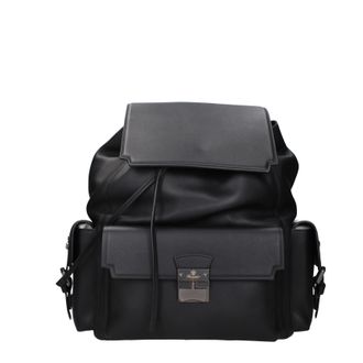 Pineider Herrens Ledertaschen und Rucks&auml;cke Schwarz