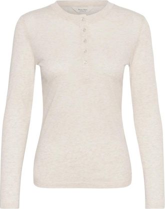 Part Two Channa PW Pullover - Dames - Longsleeves - Beige - XL - Wol - Tops