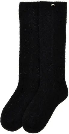 Valentino Garavani Black Wool Socks Clothing