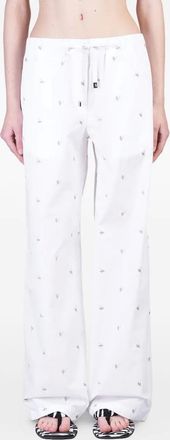 The Attico Pantaloni con logo - Bianco