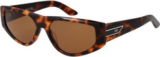 GCDS Brown Plastic Womens Sunglasses