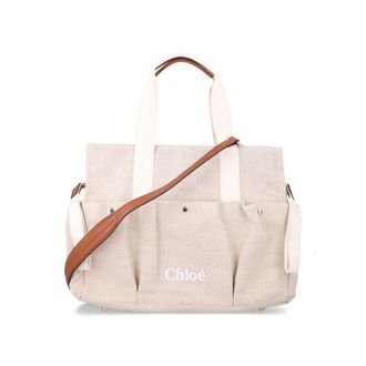 Chlo&eacute; changing bag Beige Jute Shoulder