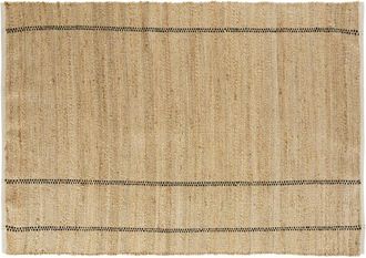 Maisons du monde Alfombra marr&oacute;n de yute y algod&oacute;n 140X200
