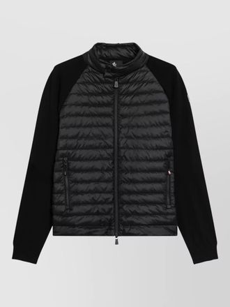 Moncler high collar quilted jacket long sleeves