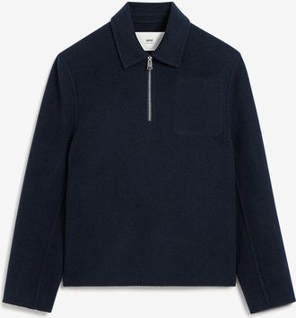 Ami Vareuse aus Wolle und Kaschmir mit kurzem Reissverschluss