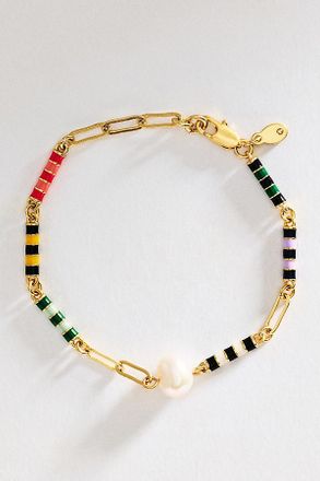 Clare Vivier Le Stripe Pearl Bracelet