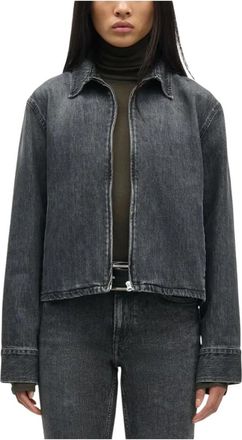 Sams&oslash;e & Sams&oslash;e Sanarinna Zip Jacket - Dames - Spijkerjassen - Grijs - XS - Katoen - Jassen