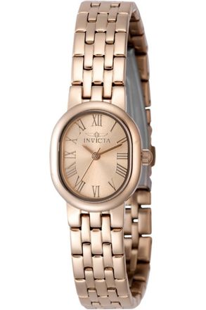 Invicta Angel 48141 Dames Horloge - Quartz Uurwerk - Roestvrij Staal met rosegouden Wijzerplaat - 20mm