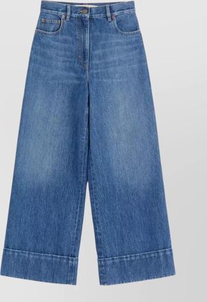 Valentino Garavani denim wide-leg trousers