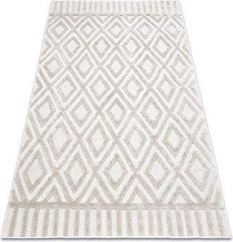 RugsX Rugsx - Carpet santo sisal 58377 diamonds, geometric, zigzag beige beige 140x190 cm