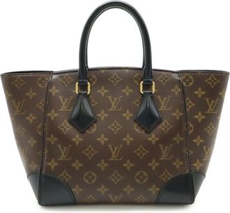 Louis Vuitton Monogram Black Noir Monogram Leather Handbag Tote Bag (Pre-Owned)