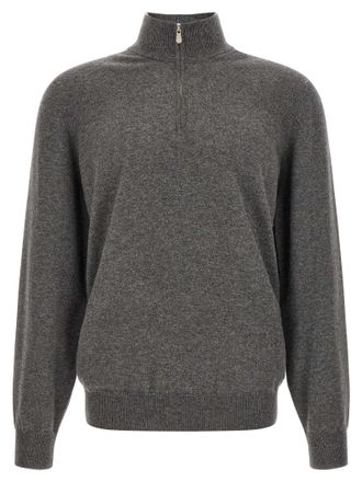 Brunello Cucinelli Gray Cashmere Mens Cardigan