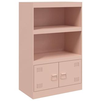 Berkfield Home Sideboard Pink 67x39x107 cm Steel | Size: 67 x 39 x 107 cm