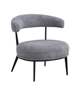 Home Heavenly Pack de 2 butacas tapizadas en teddy en color gris 69 x 70 x 66 cm