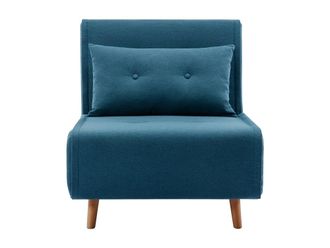 VENTE-UNIQUE.COM Sill&oacute;n cama tela azul