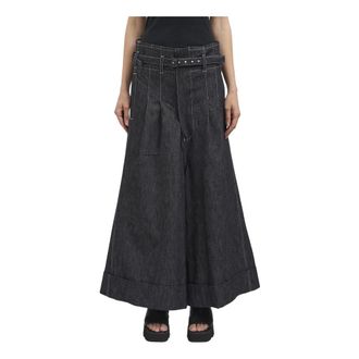 Junya Watanabe Wide Denim Trousers - female - Junya Watanabe - Wide Jeans - Blue - M - Jeans
