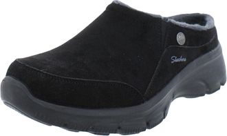 Skechers Womens Easy Going-Latte-Twin Gore Slip-on Open Back Mule, Black/Grey, 7 UK Wide