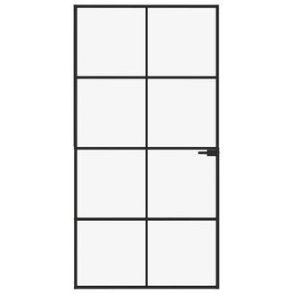 Berkfield Home Interior Door Black 102x201.5 cm Tempered Glass&Aluminium