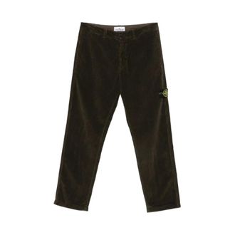Stone Island Broeken, Heren, Grijs, W31, Katoen, Pantalone Regular