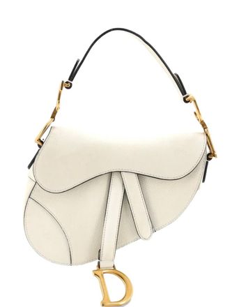 Dior Saddle Handbag Leather Mini shoulder bag - women - Calf Leather - One Size - Neutrals