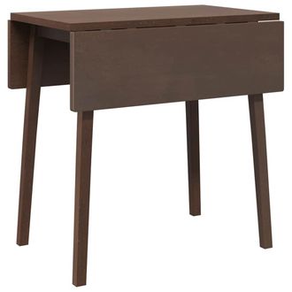 vidaXL Mesa De Comedor De Madera Maciza De Caucho Marr&oacute;n Vidaxl