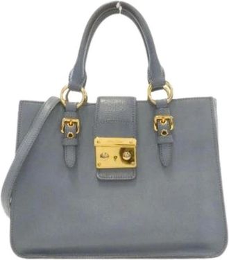 Miu Miu Pre-owned Madras Bicolore Bag - - Pre-owned - Donna - Blu - ONE SIZE